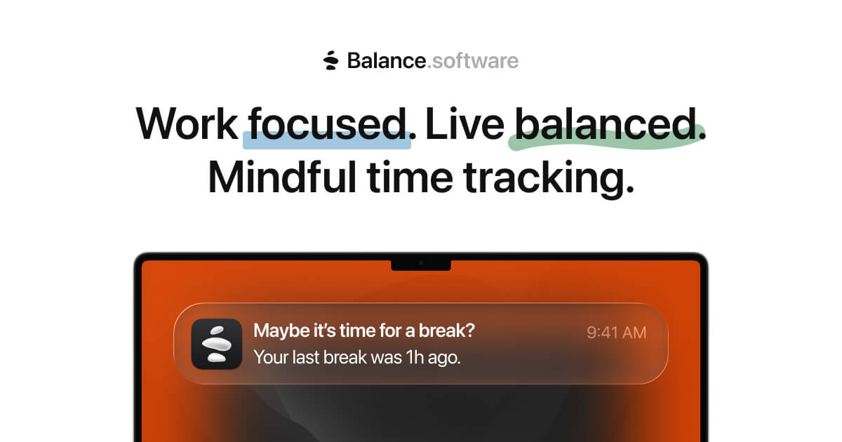 Balance - Mindful Time Tracking & Pomodoro Focus Timer App
